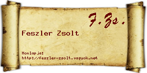 Feszler Zsolt névjegykártya